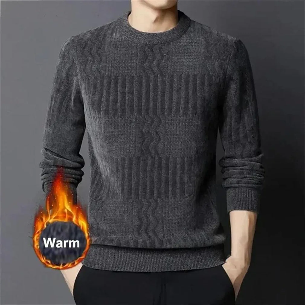 Мужской свитер Slim Casual с круглым вырезом — фото 3