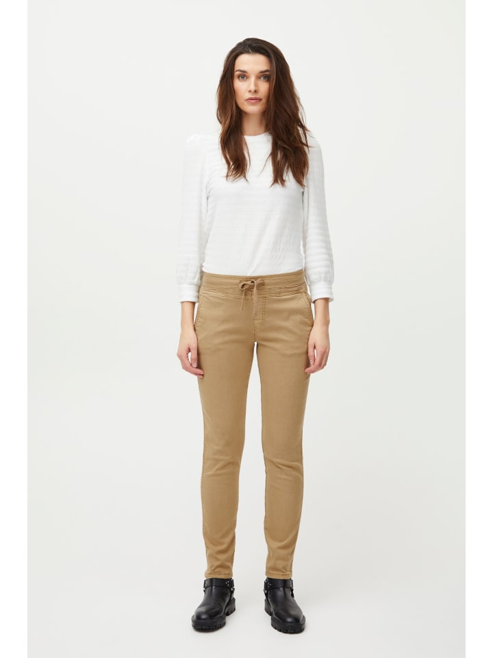 

Тканевые брюки PULZ Jeans, коричневый