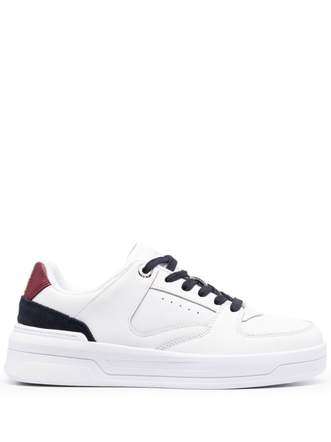 Tommy Hilfiger monogram low-top leather sneakers, белый