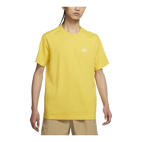 

Футболка Nike Solid Color Embroidered Small Round Neck Short Sleeve Yellow, мультиколор