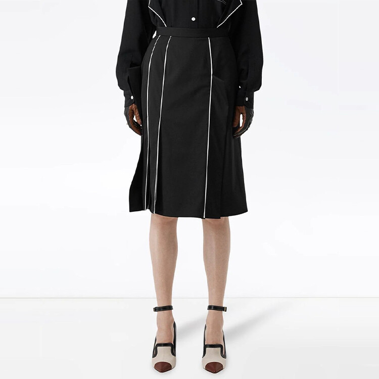 Юбка Burberry, женская, повседневная длинная, черный — фото 3