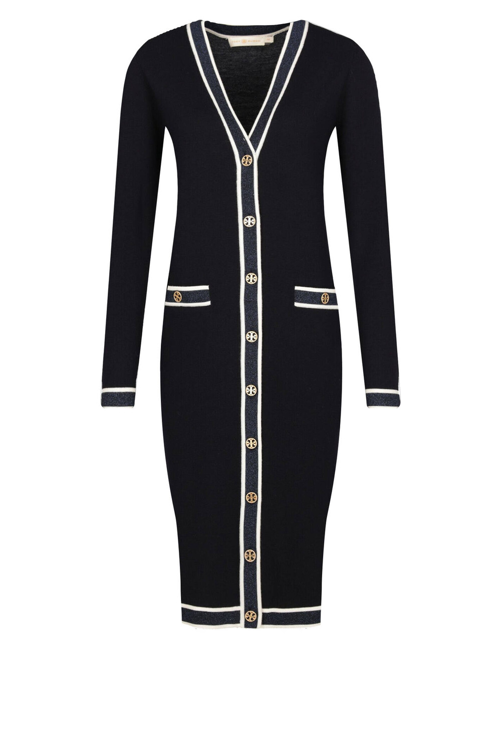 

Свитер TORY BURCH madeline regular fit, темно-синий