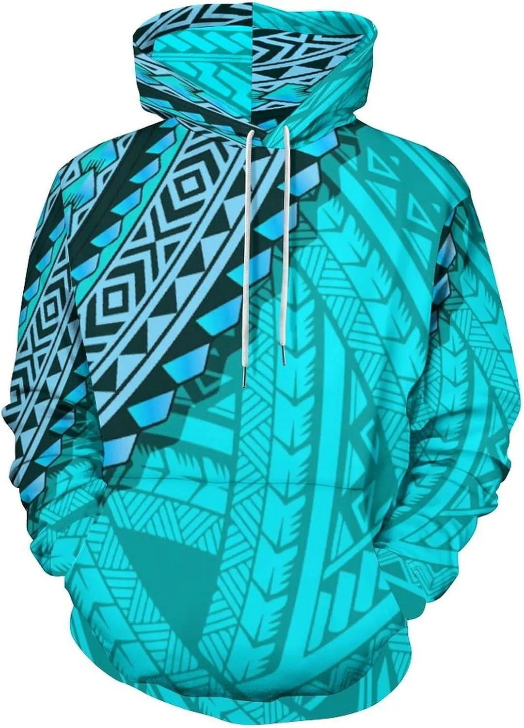 

Унисекс худи с полинезийским принтом DUOLIFU