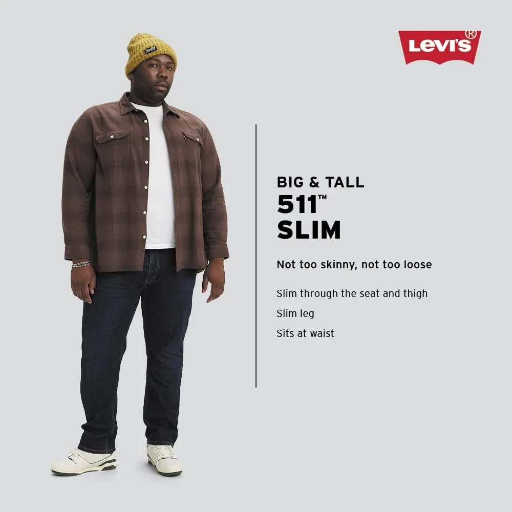 Джинсы Slim Fit Levi's, темно-синий индиго — фото 4