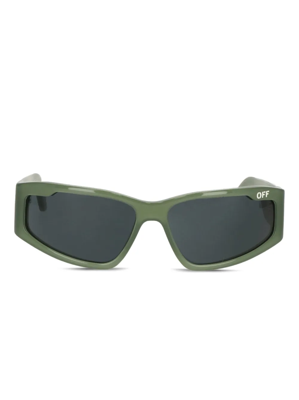 

Солнцезащитные очки с круглой оправой и защитным эффектом Off-White Eyewear, зеленый