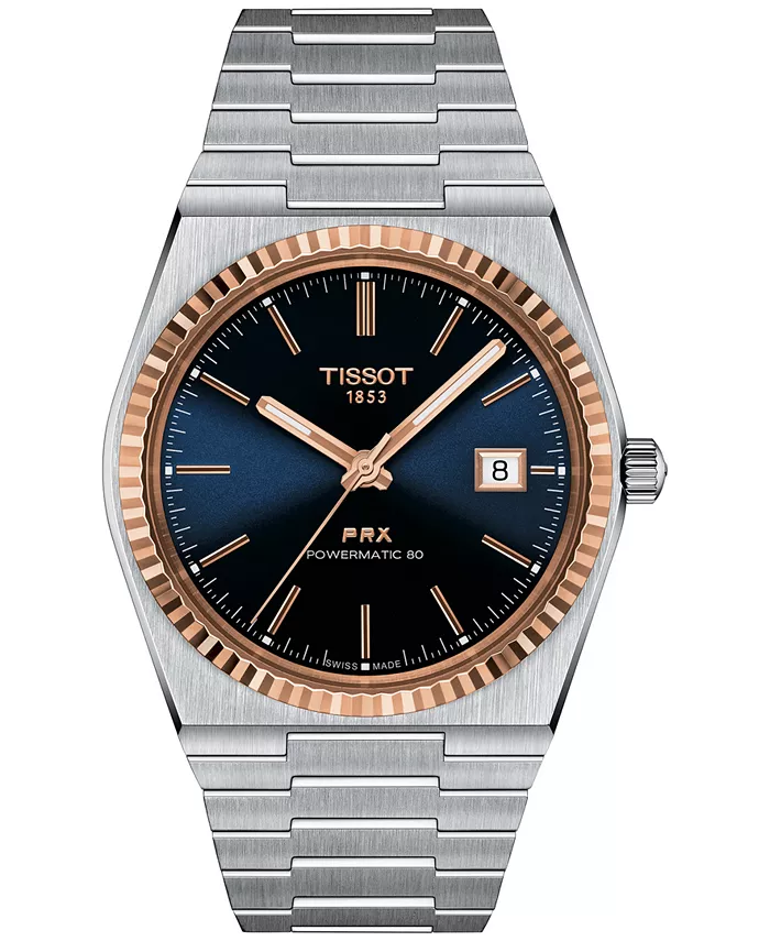 

Мужские часы PRX Powermatic 80 с автоподзаводом, стальной браслет, 40 мм Tissot