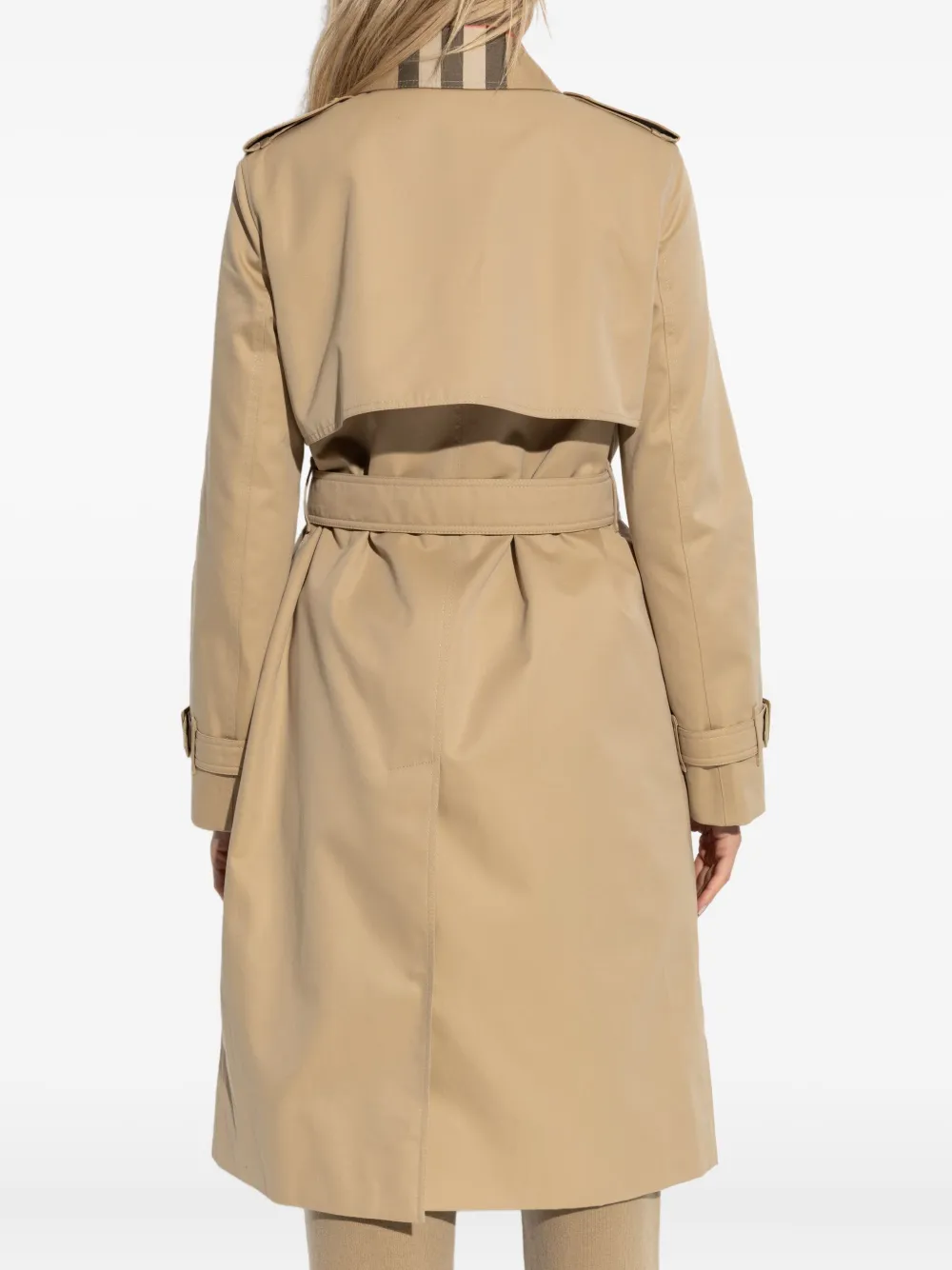 Пальто Burberry, женское, нейтральный, бежевый — фото 4