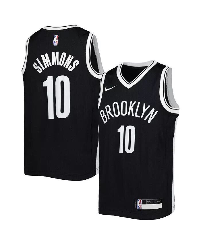 

Черная майка Big Boys Ben Simmons Brooklyn Nets Swingman — Icon Edition Nike, черный