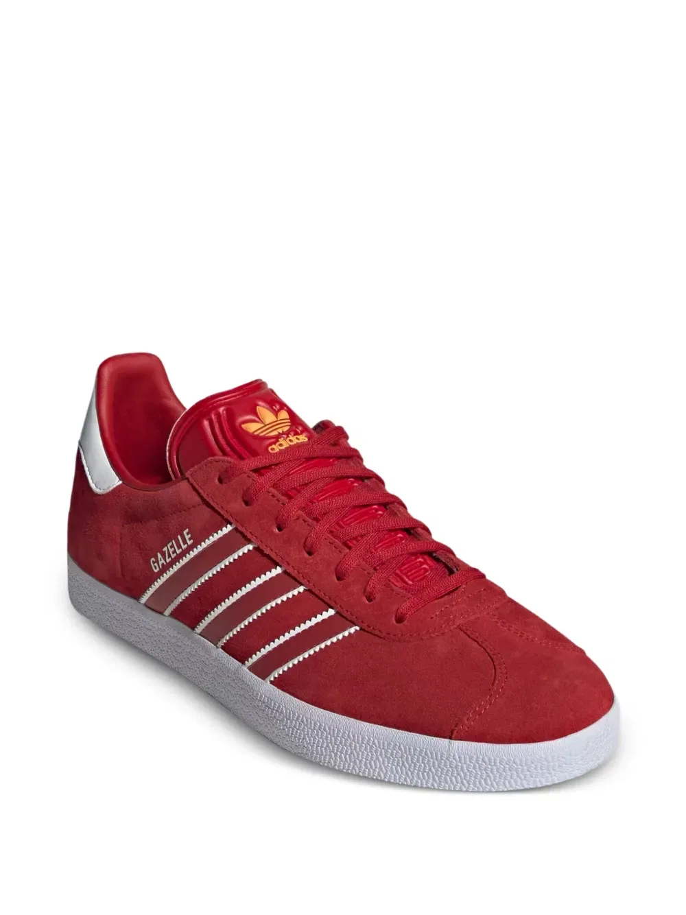 Полосатые кроссовки Gazelle Adidas, красный — фото 2
