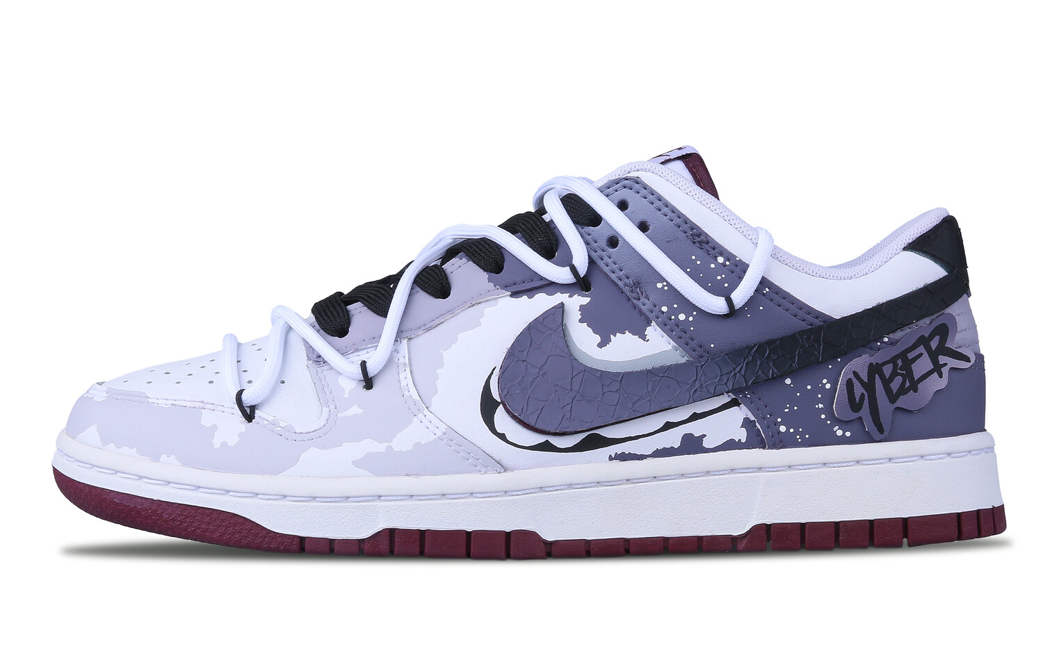 

Кроссовки Nike Dunk Skateboarding Shoes Men Low-top White, цвет Wisteria Purple