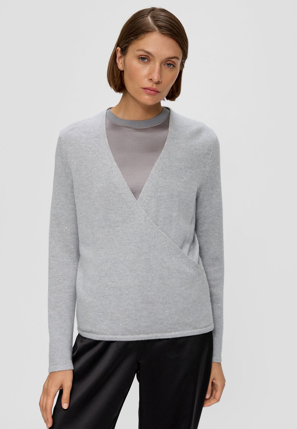 

Вязаный свитер IM WICKELDESIGN s.Oliver BLACK LABEL, цвет grau