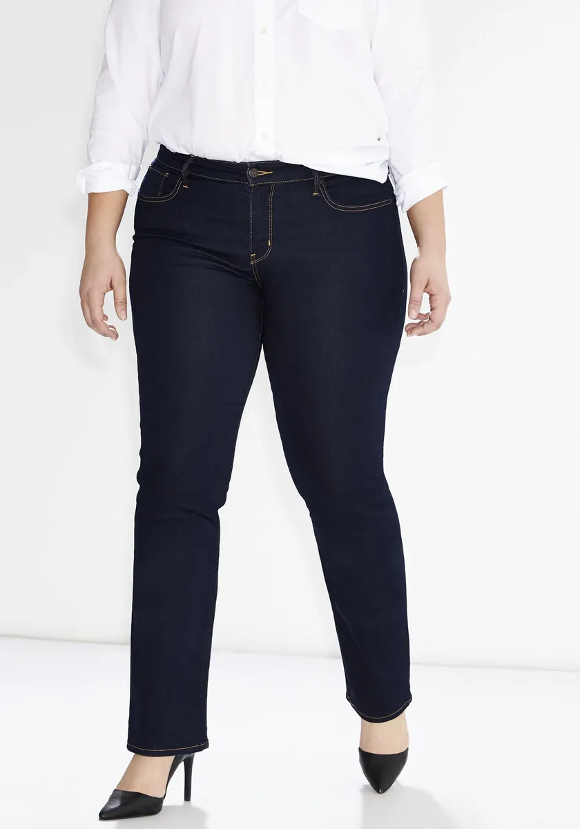 

Прямые джинсы Levi's Plus "314 Shaping Straight", хлопок стрейч, цвет Rinsed