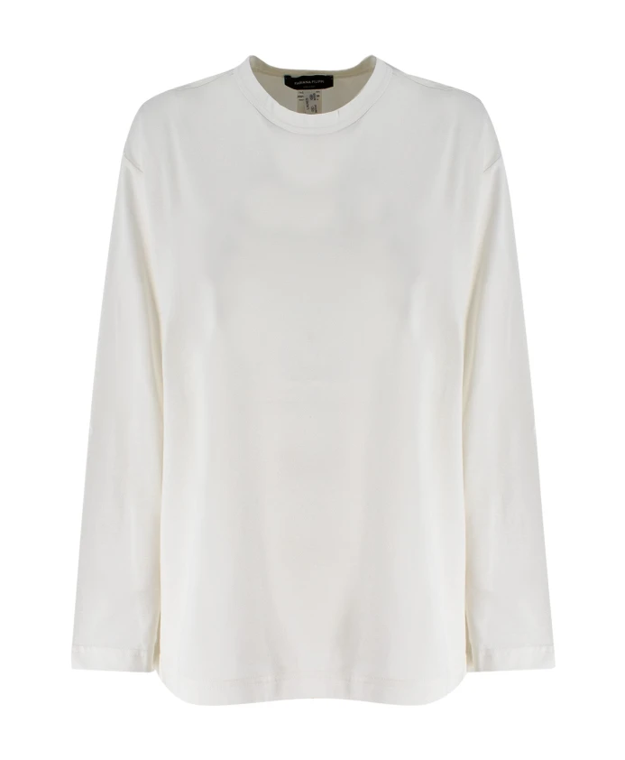 

Белая хлопковая блузка, элегантный фасон. Fabiana Filippi, белый