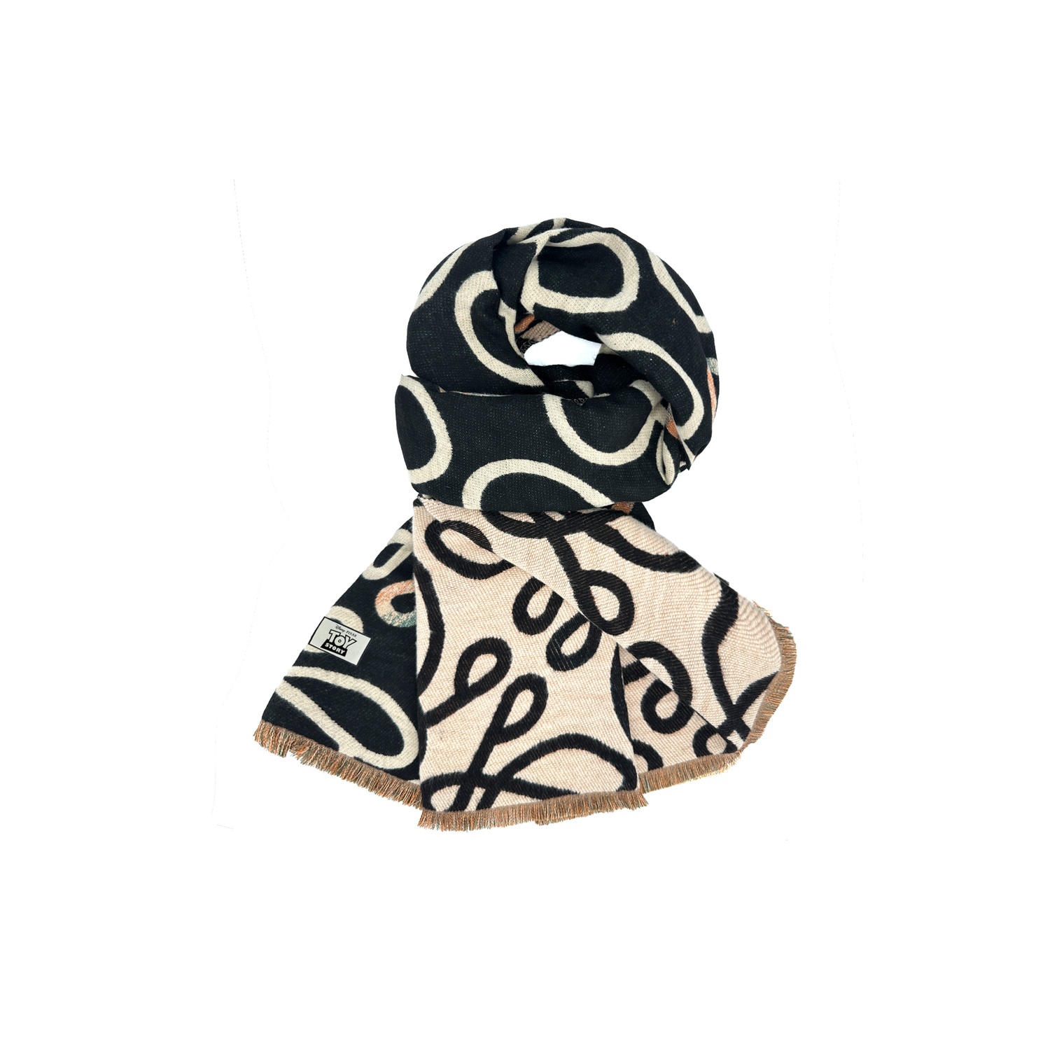 

Disney Полиэстеровый вязаный шарф унисекс, Curved Black