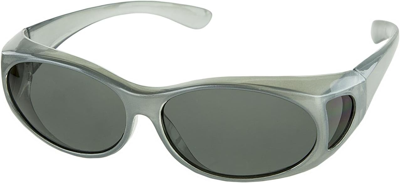 

Солнцезащитные очки LensCovers с поляризованными линзами и обтекаемой формой | Надеваются поверх солнцезащитных очков | Надеваются поверх обычных очков, Small Silver Frame With Reflective Lens