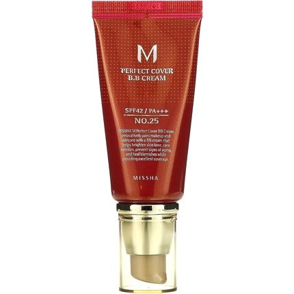 

M Perfect Cover Bb Cream Spf42 Pa+++ 25 Теплый бежевый 50мл Медовый 50мл, Missha