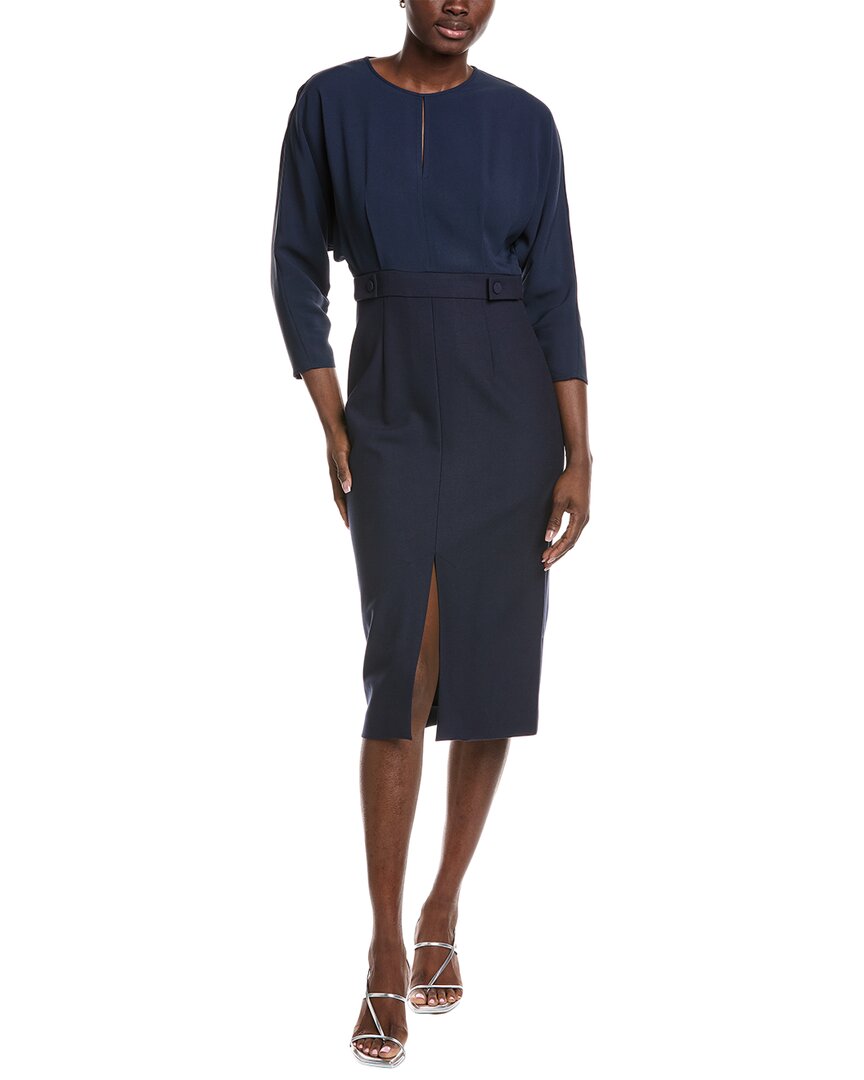 

Хьюго Босс Приталенное платье Hugo Boss, синий