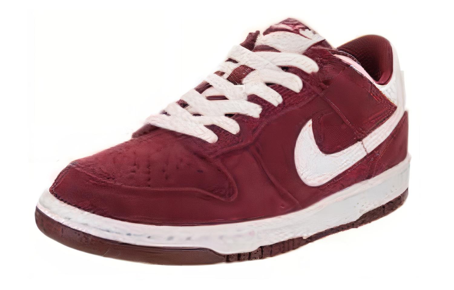 Nike Низкие детские скейтбординг кроссовки Dunk Slip Resistant burgundy white для подростков — фото 4