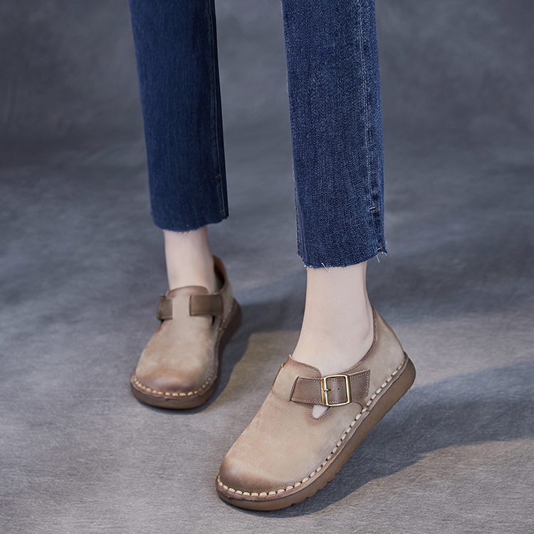 Devanro Женские повседневные туфли-лодочки светло-бежевые, цвет Light Khaki — фото 3