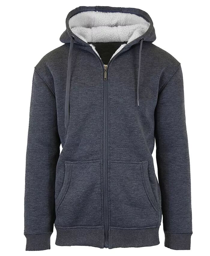 

Мужская толстовка с капюшоном Modern Fit Sherpa с флисовой подкладкой и застежкой-молнией Q-Active, серый