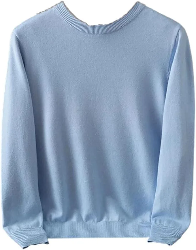 

Мужской свитер из мериносовой шерсти с длинным рукавом и круглым вырезом HEYDHSDC