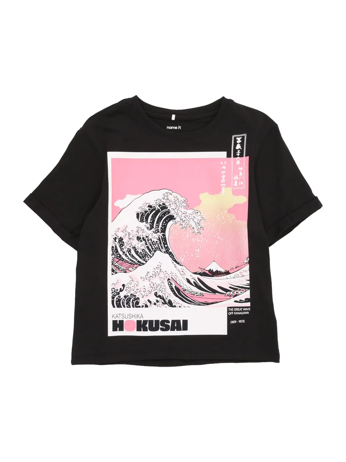 Футболка Name It NKFMYDA HOKUSAI черного цвета