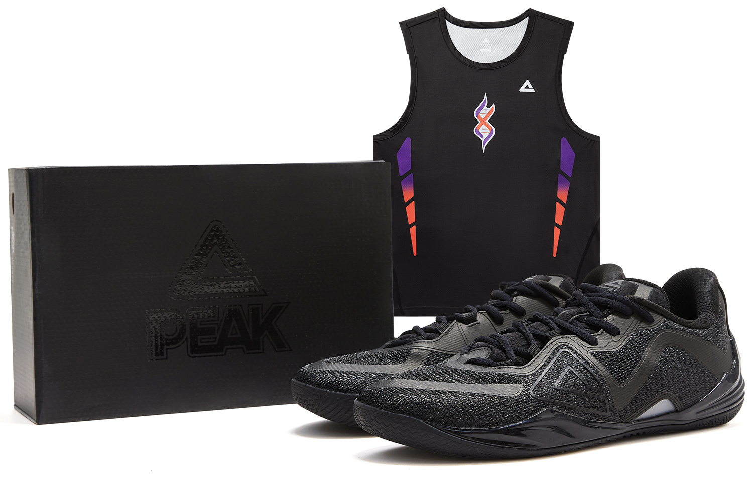 

PEAK Баскетбольные кроссовки Taoji Unique, Black Warrior, в комплекте коробка, с амортизацией, противоскользящие, с низким верхом, с отскоком, мужские