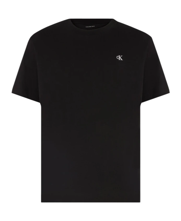 

Хлопковая футболка с короткими рукавами Calvin Klein, черный