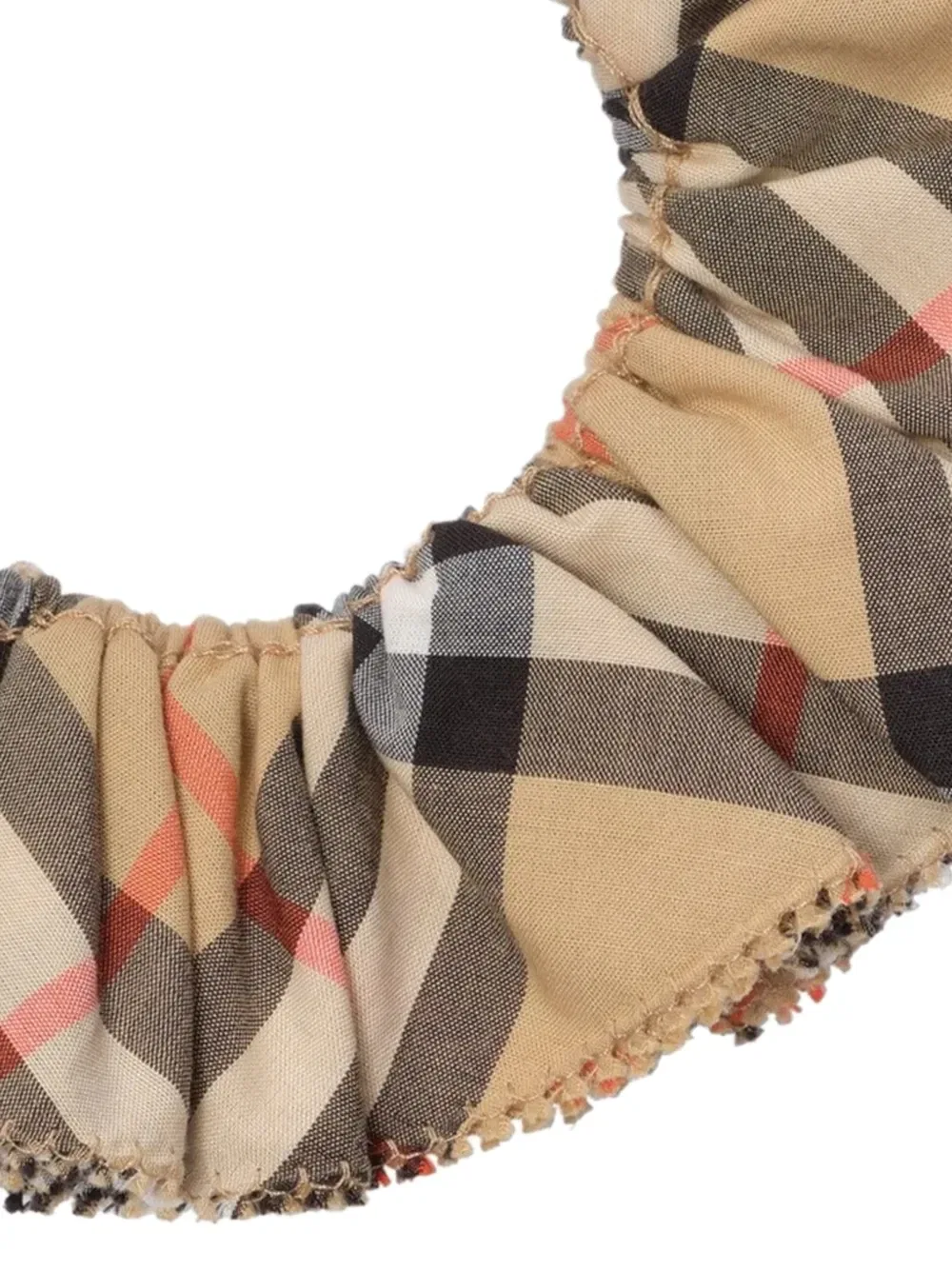Резинка для волос в клетку BURBERRY KIDS, бежевый — фото 2