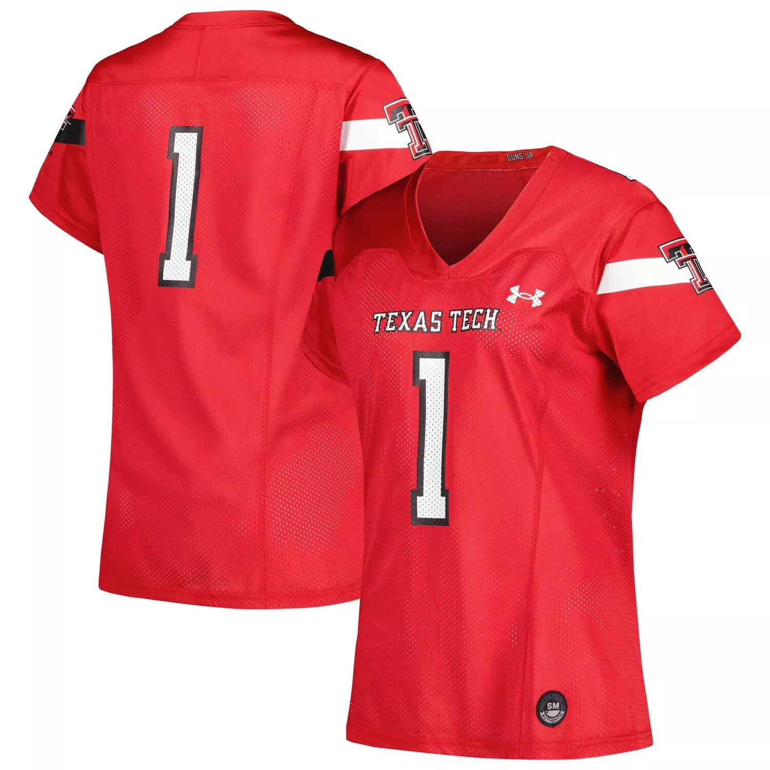 

Женская футболка Under Armour #1 Red Texas Tech Red Raiders Replica Football Jersey Under Armour
