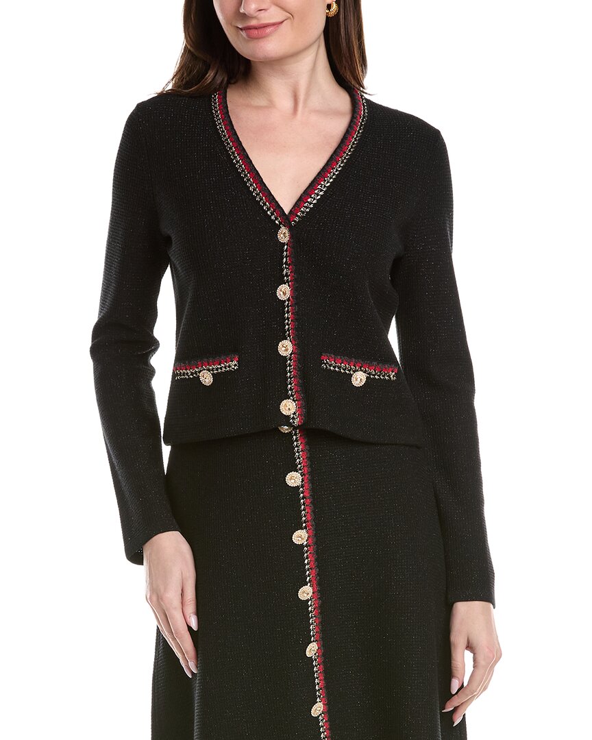 

Куртка St John с V-образным вырезом и четырьмя пуговицами St. John, черный