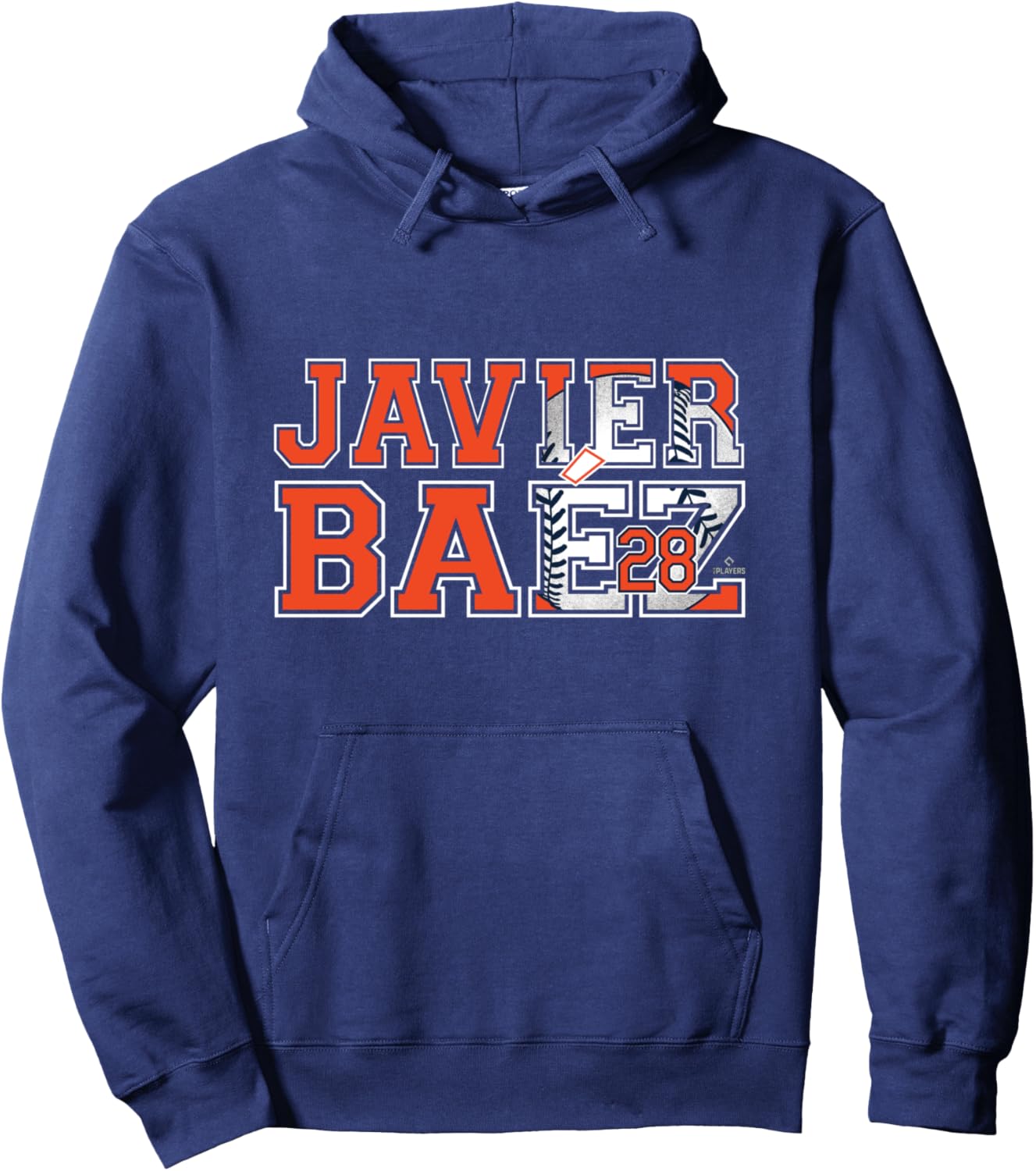 

Худи с изображением Хавьера Баэса из Детройта, синяя, с символикой MLBPA Ryno Sports