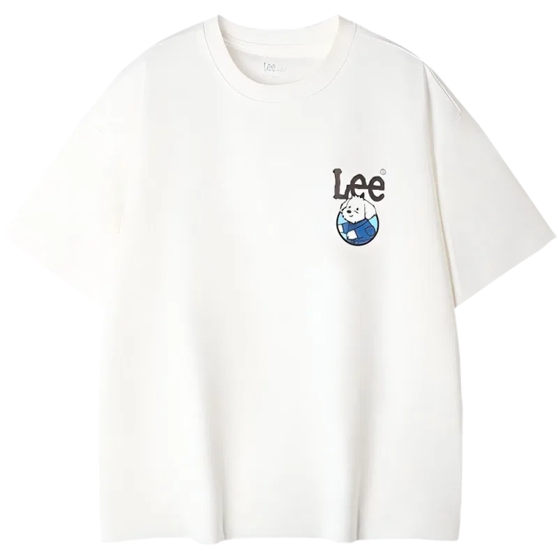 Футболка Grade School с круглым вырезом LEE KIDS, Moon White