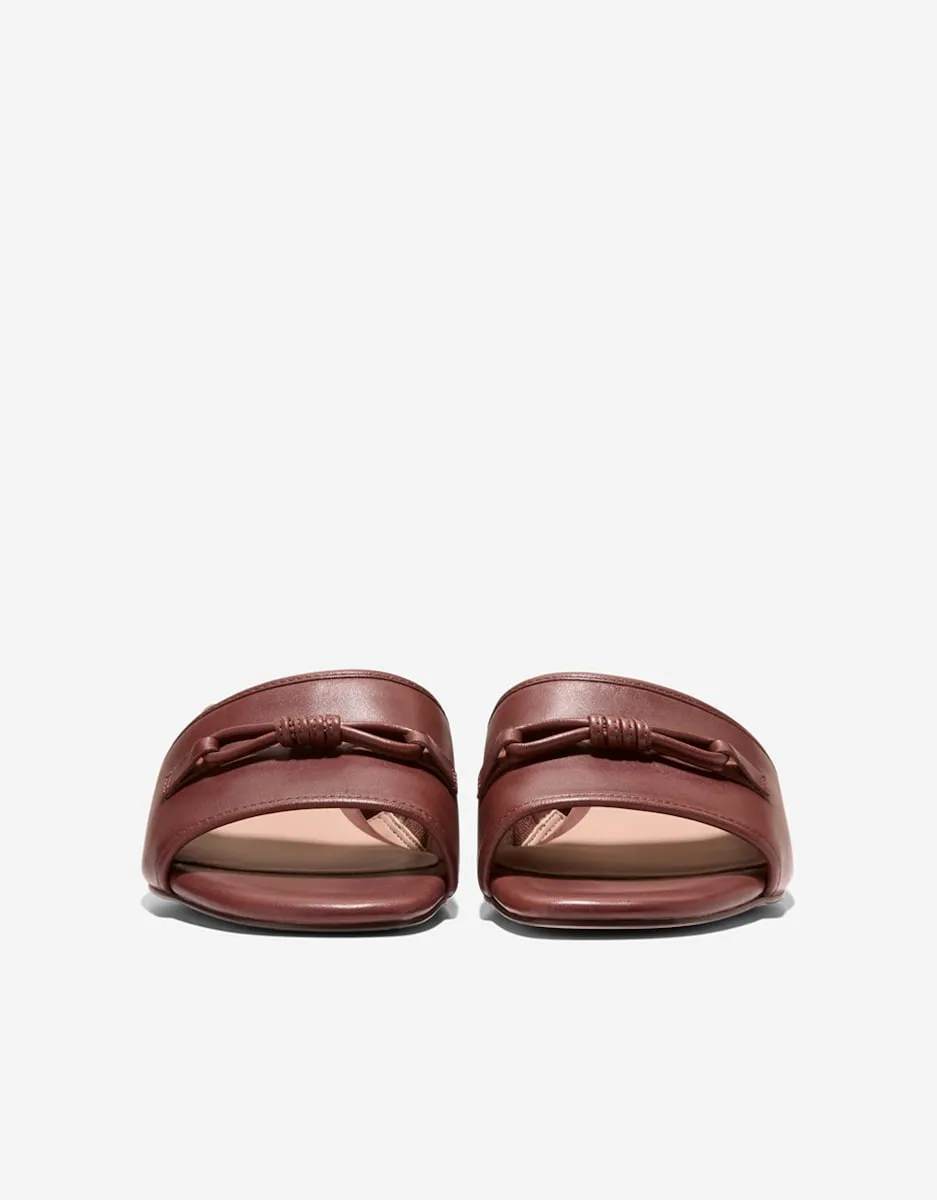 Женские мюли на каблуке из натуральной кожи Cole Haan, коричневый — фото 2