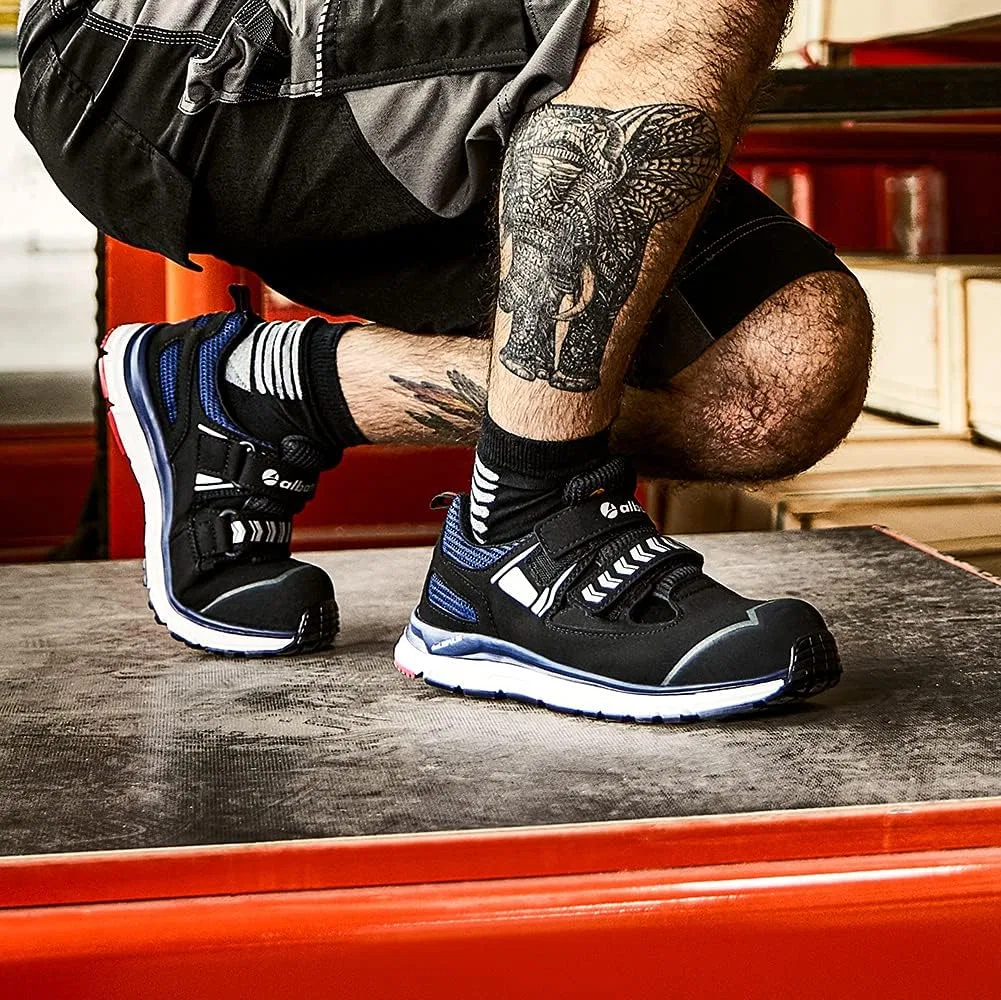 Рабочие сандалии ALBATROS Jetstream Impulse Low Safety Sandals S1 ESD HRO SRA с защитным носком из стекловолокна, без металлических элементов, нескользящие, термостойкие, унисекс, Black Blue — фото 2