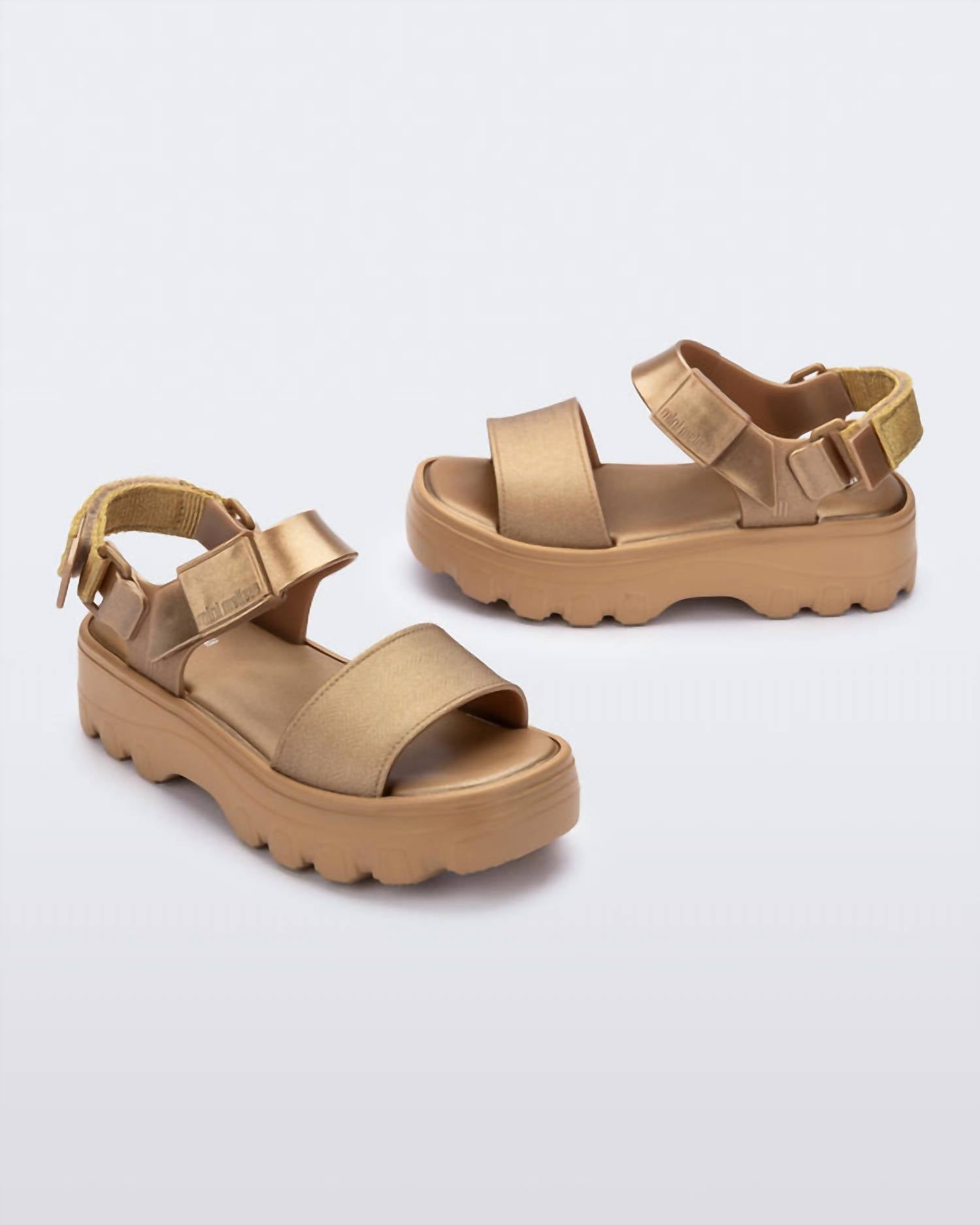 Женские сандалии Kick Off золотистые Mini Melissa, золотой