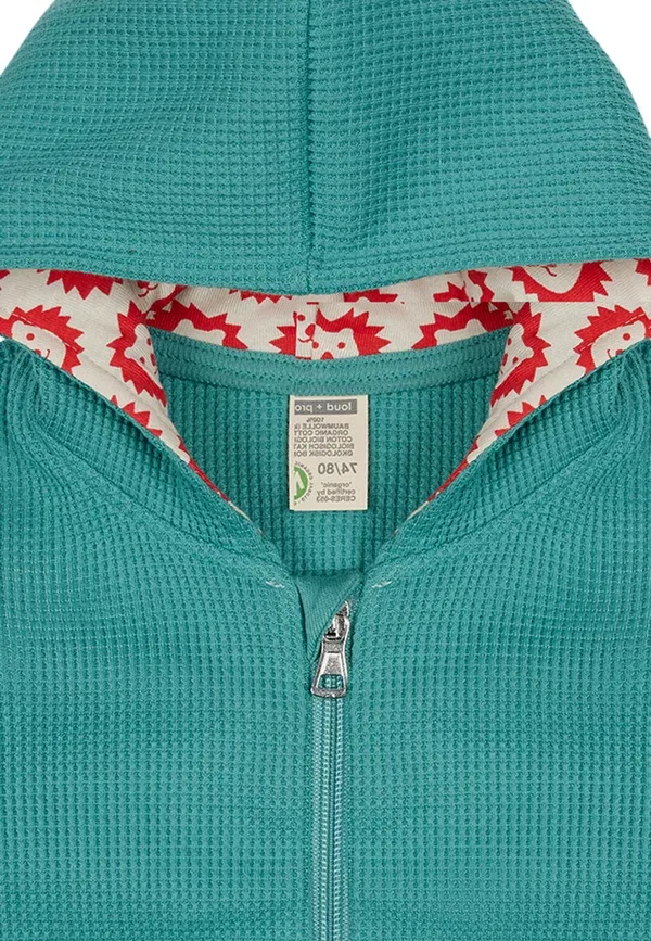 Куртка переходная Waffeloptik Light Jacket Loud + Proud, светло-голубая — фото 3