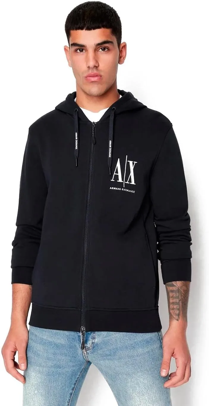 

Armani Exchange мужской худи Icon Project с вышивкой и молнией