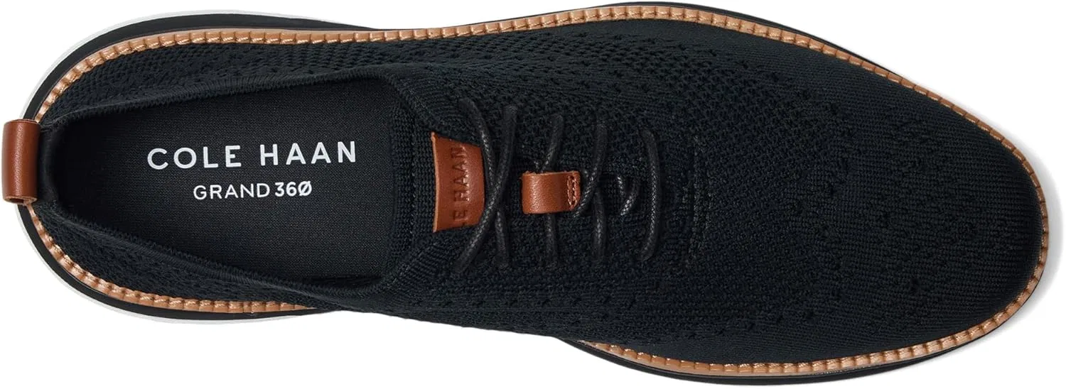 Мужские туфли Cole Haan Grand Hurrion Stitchlite Wingtip Oxford, черный — фото 2