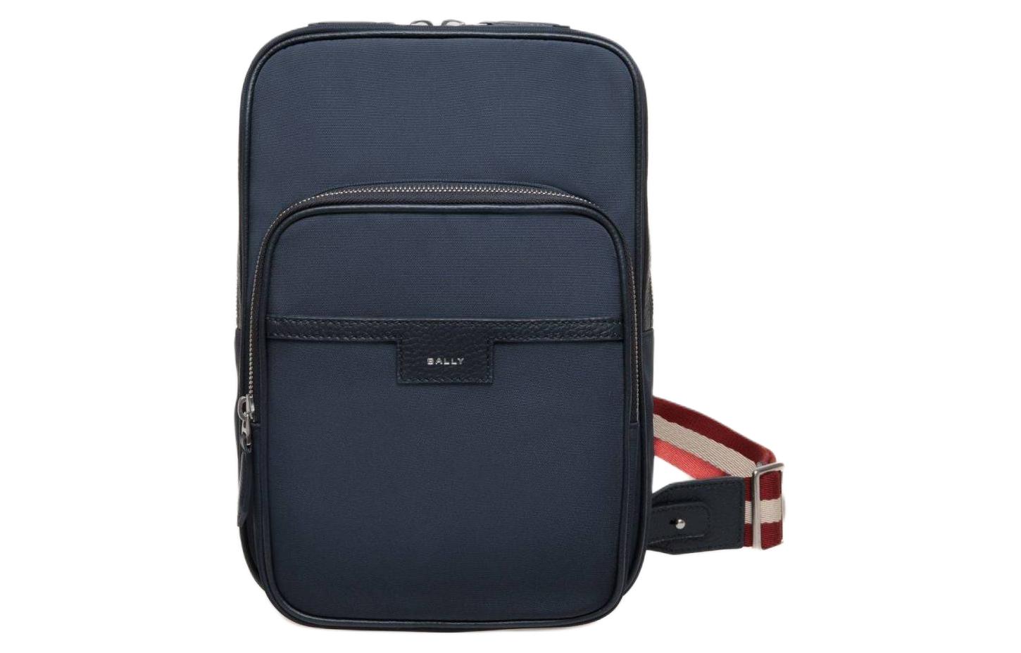 

BALLY Нейлоновая наплечная сумка через плечо мужская синяя