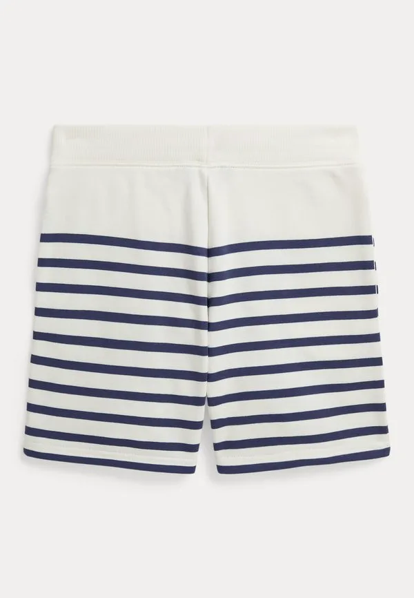 Полосатые шорты из французского махрового трикотажа 714y Polo Ralph Lauren, Deckwash White/Light Navy — фото 2