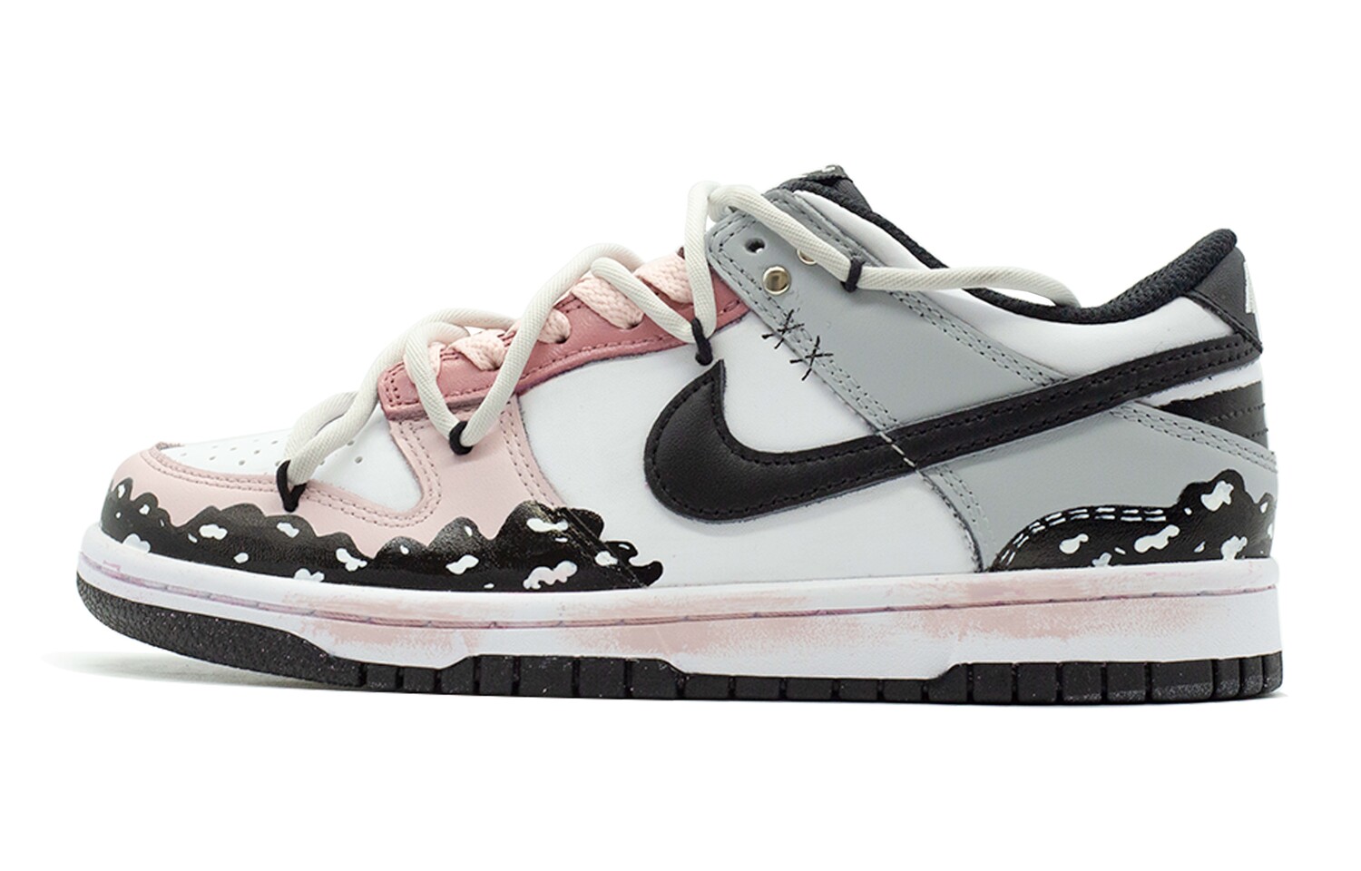 

Кроссовки Nike Dunk Skateboarding Shoes Women's Low-top Pink/Grey, розовый