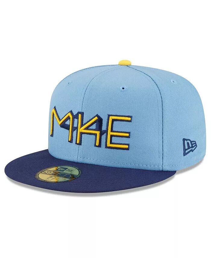 

Мужская приталенная шляпа синего цвета Milwaukee Brewers City Connect 59FIFTY New Era