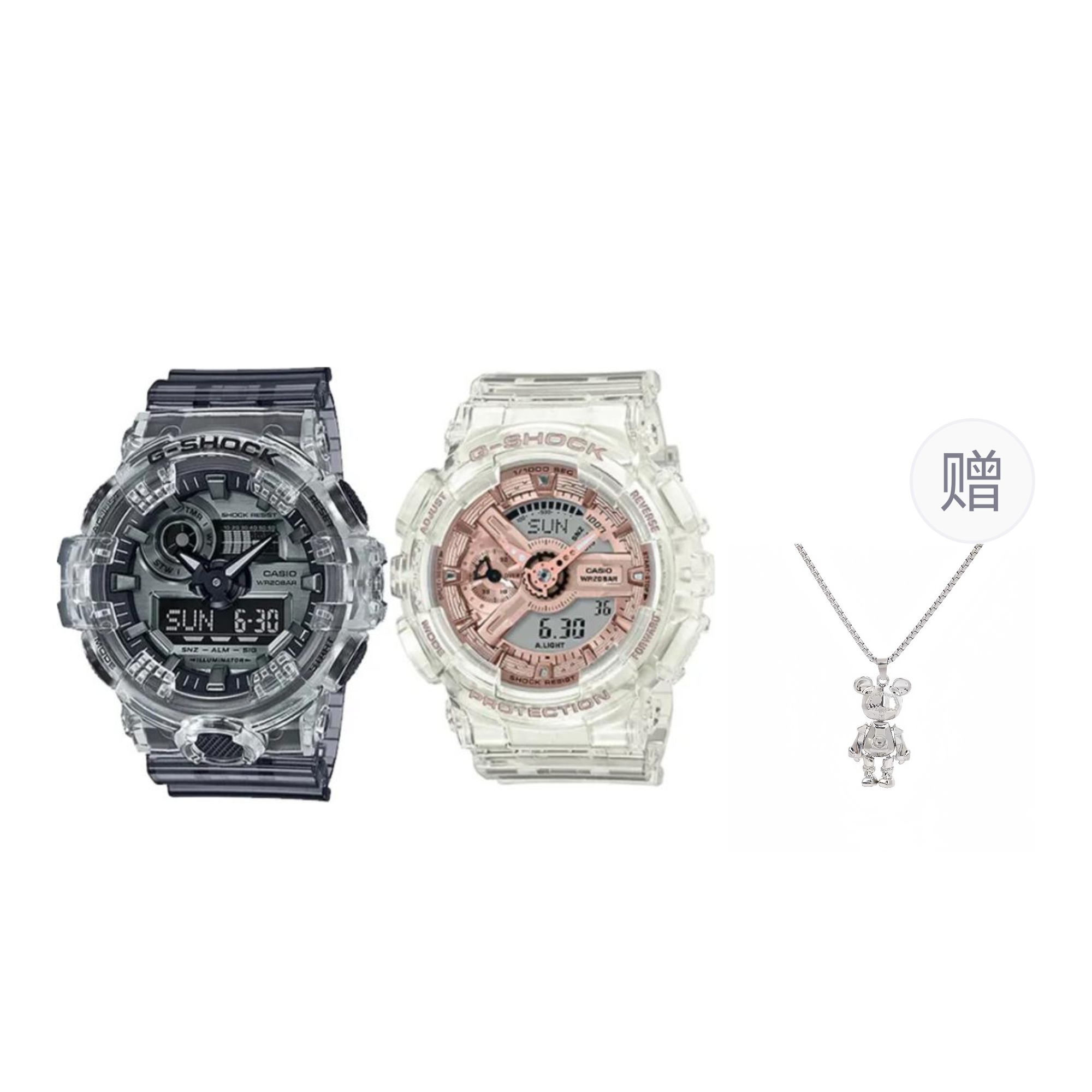 

G-SHOCK Часы G SHOCK Quartz Movement Resin Strap Watch Unisex Black Dial, Black Dial and Pink Dial (Pair)