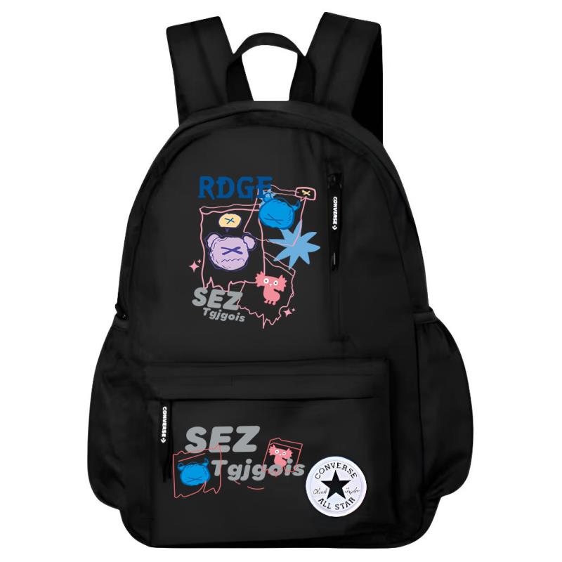 

Converse Полиэстеровый рюкзак обычный мужской черный, Cartoon