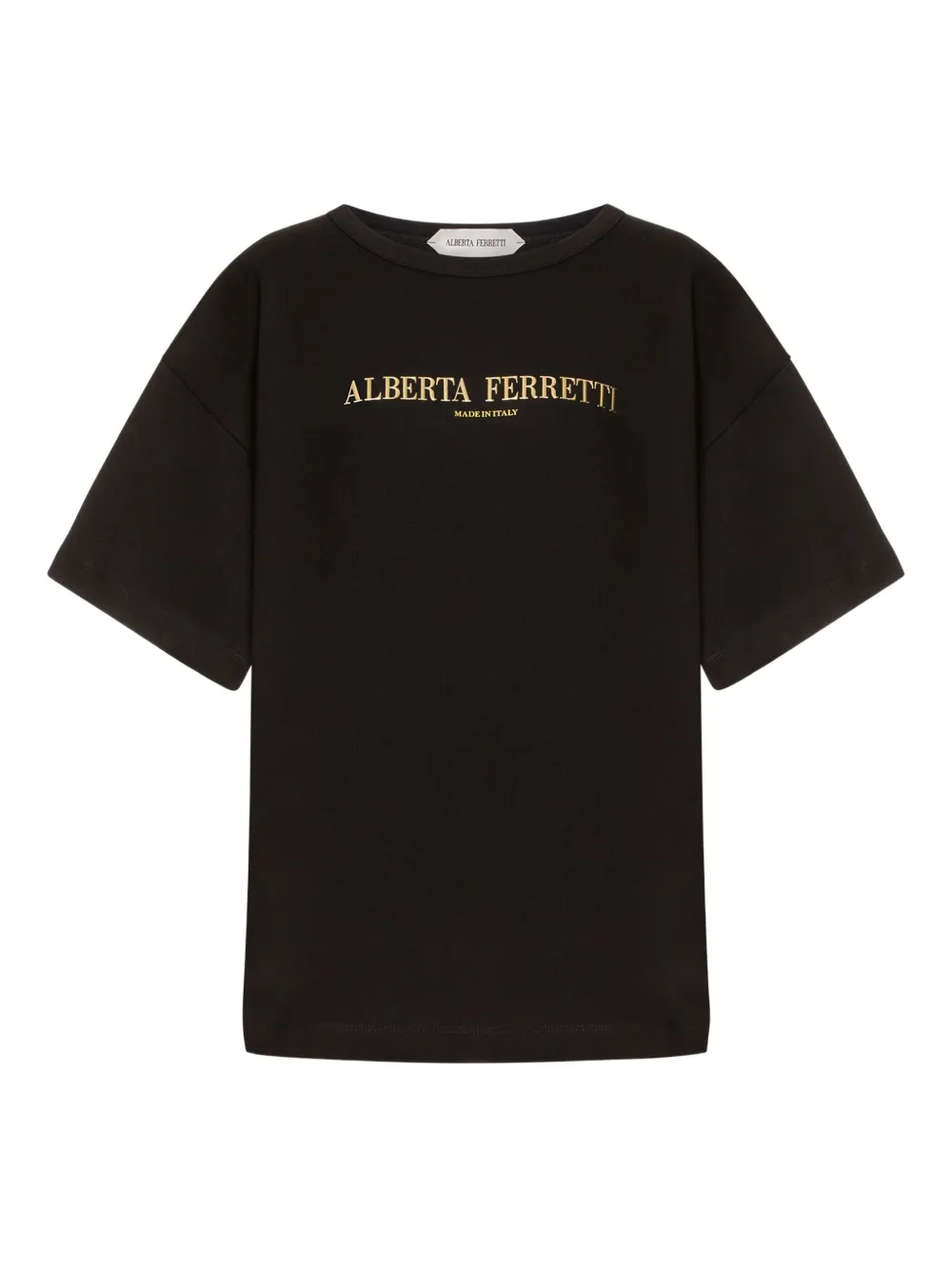 

Футболка с круглым вырезом Alberta Ferretti, черный