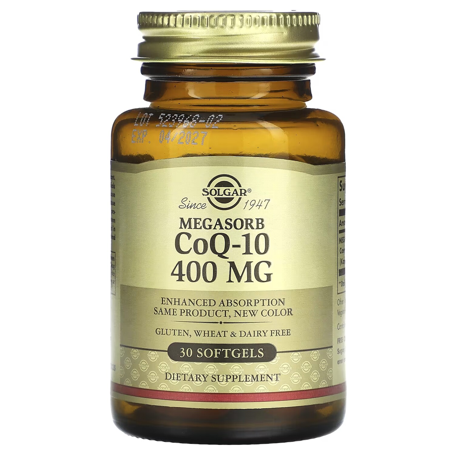 

Добавка Solgar Megasorb CoQ-10 400 мг, 30 мягких таблеток