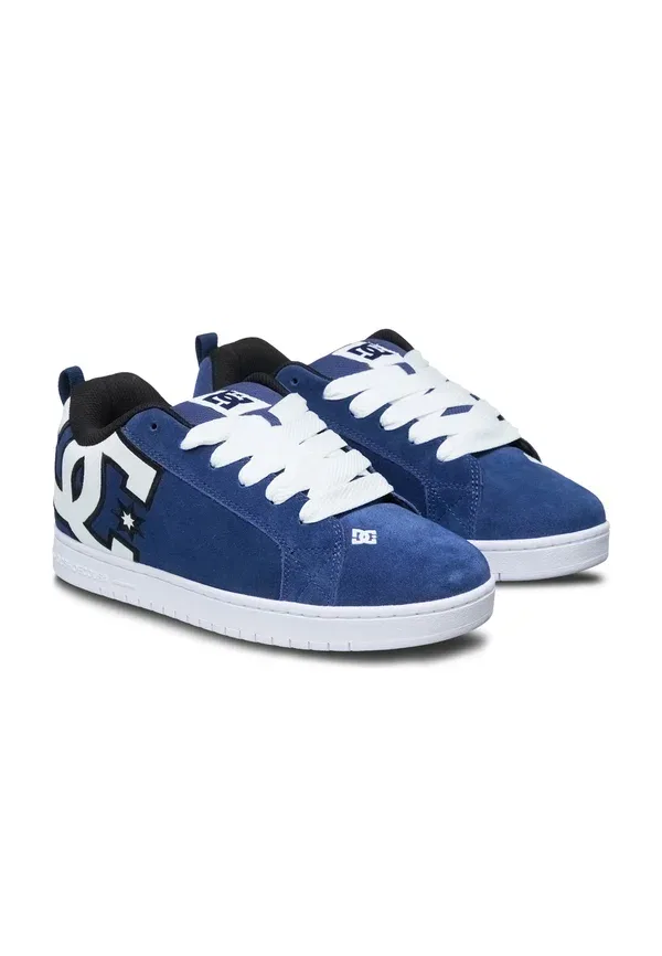 Кроссовки скейтовые Court Graffik Dc Shoes, темно-синий с белым — фото 2