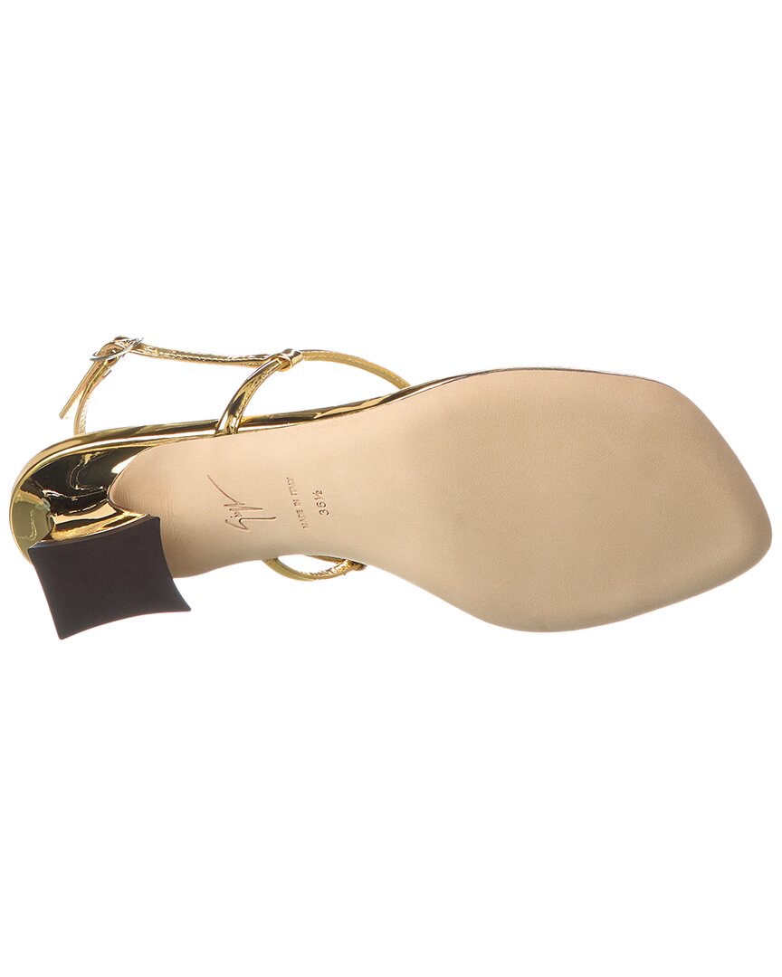 Giuseppe Zanotti Anthonia 45 Vinyl Sandal, золотой — фото 4