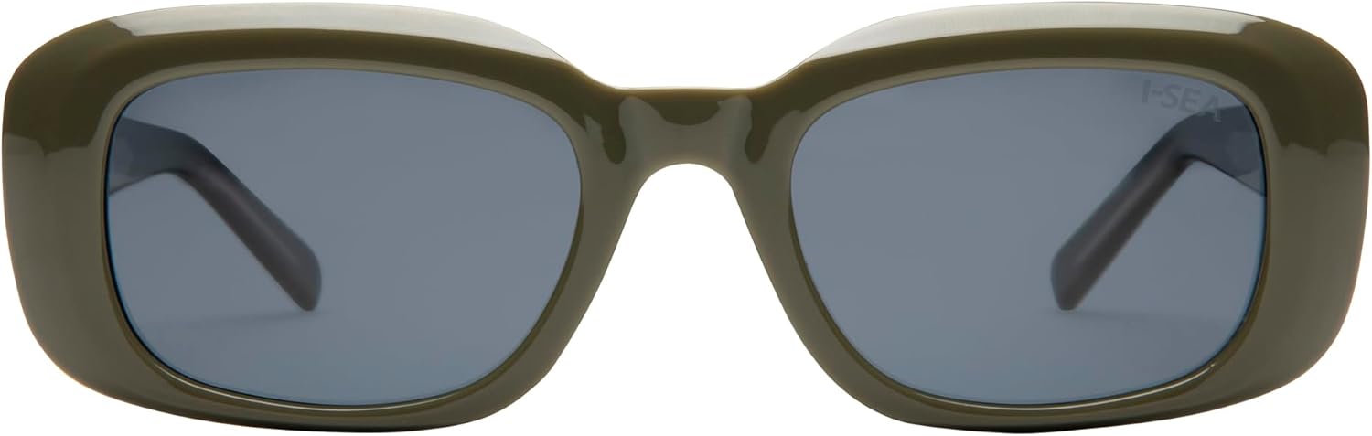 

Солнцезащитные очки I-SEA MARGOT, прямоугольная оправа, поляризованные линзы, защита от УФ-излучения, легкие, доступны в нескольких цветах, Seaweed / Smoke Polarized Lens